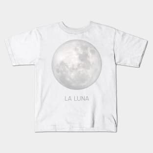 La Luna Full Moon Celestial Art Design Kids T-Shirt